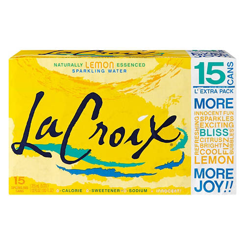 La Croix Lemon Flavored Sparkling Water - 15 pack, 12 fl oz can